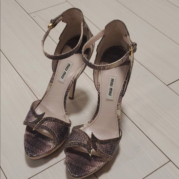 MiuMiu Leather with Cork Platform 🤎 shoes - Picture 7 of 10